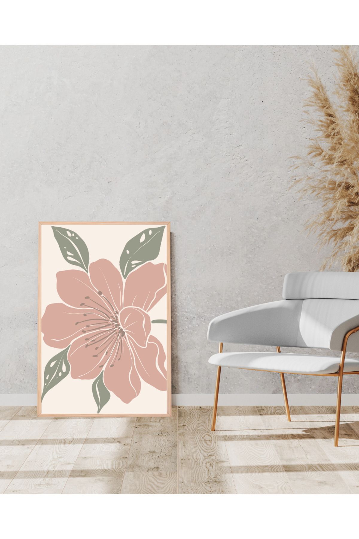 Tuba Decor Tek parça Ahşap Çerçeve Görünümlü MDF Tablo