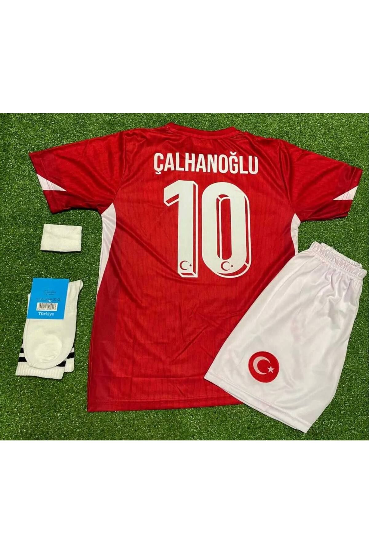 Alaturka Mix Türkiye Euro2024 Hakan Çalhanoğlu Kırmızı İç saha Çocuk Forması 4'lü Set