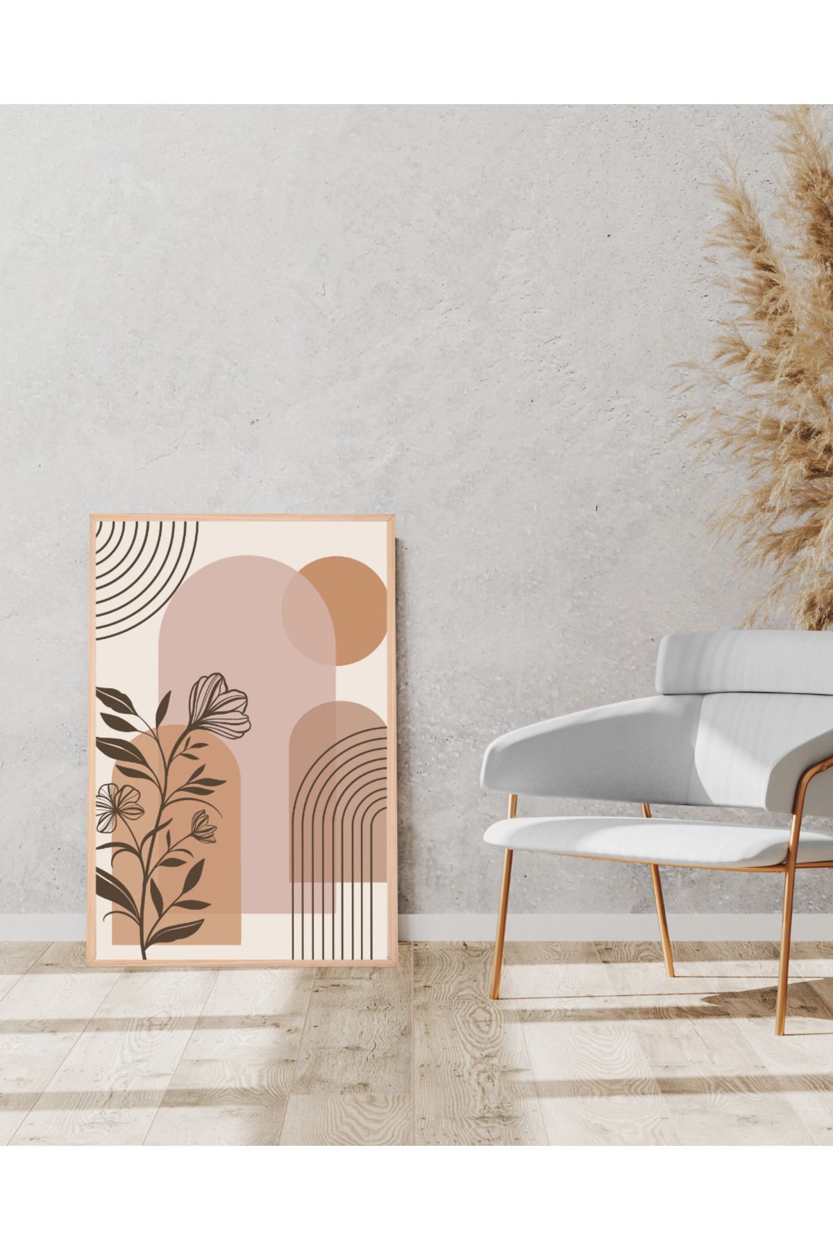 Tuba Decor Tek parça Ahşap Çerçeve Görünümlü MDF Tablo