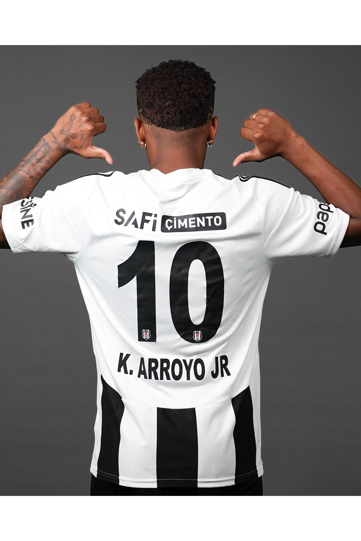 Alaturka Mix Beşiktâş' 2024/25- KENY' ARROYO' 10 İç Saha Çubuklu Çocuk Forması