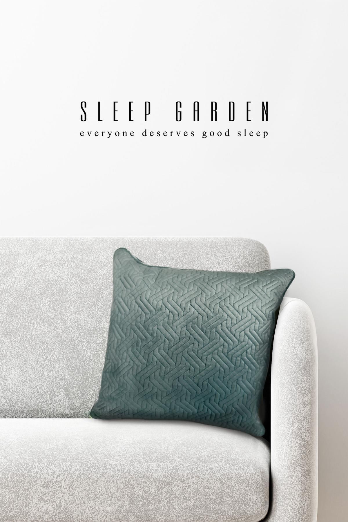 Sleep Garden Kadife Yastık Örgü Desenli 45x45