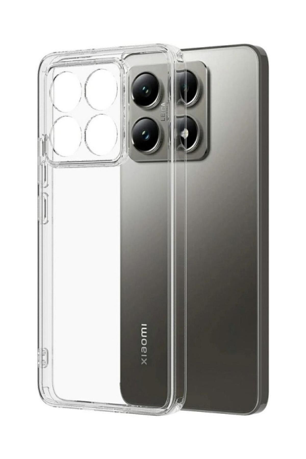 HANPORIUM Xiaomi 15 Pro Uyumlu Şeffaf Silikon Kılıf - Kamera Korumalı Esnek Tam Koruma Kapak
