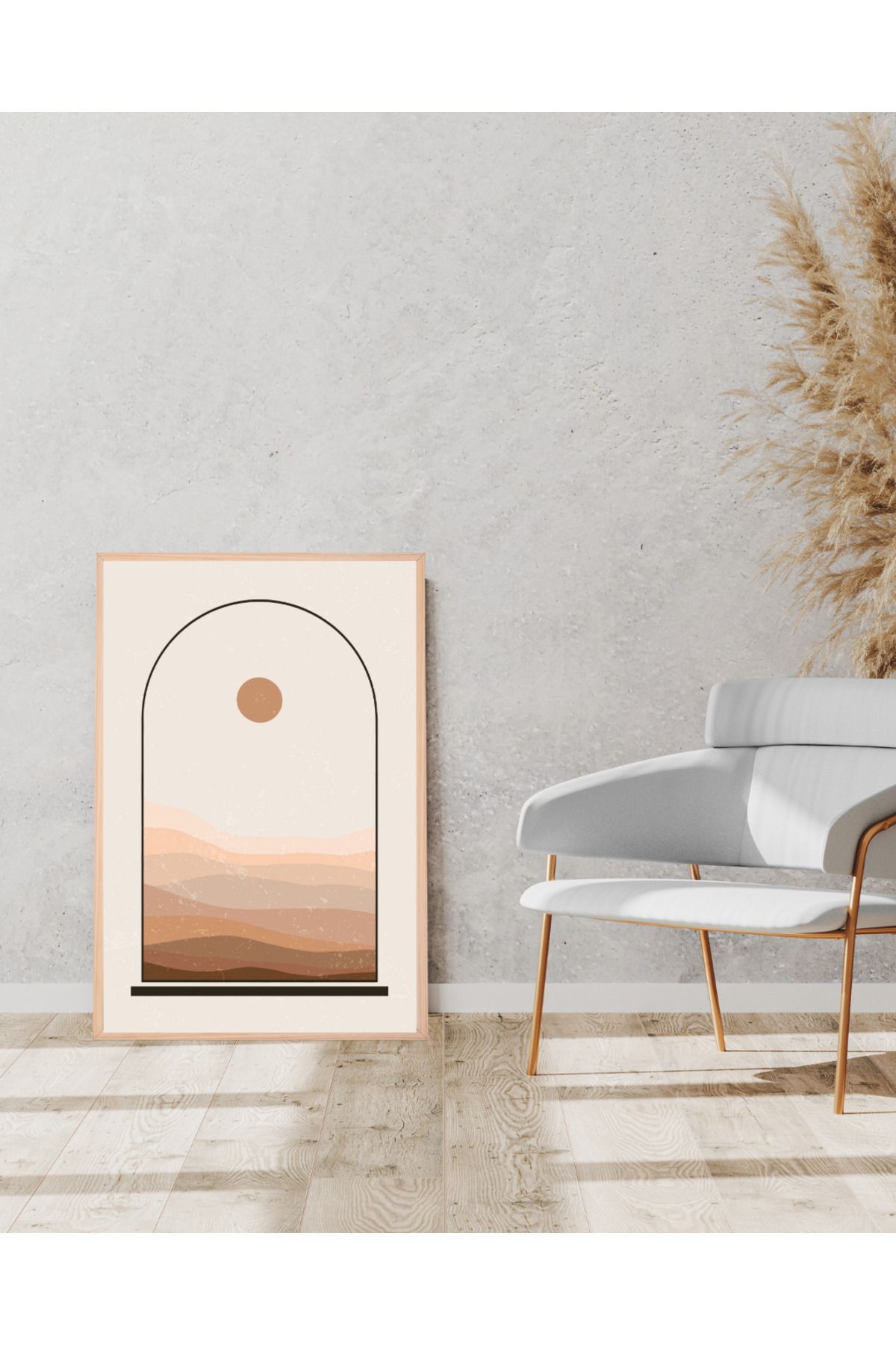 Tuba Decor Tek parça Ahşap Çerçeve Görünümlü MDF Tablo