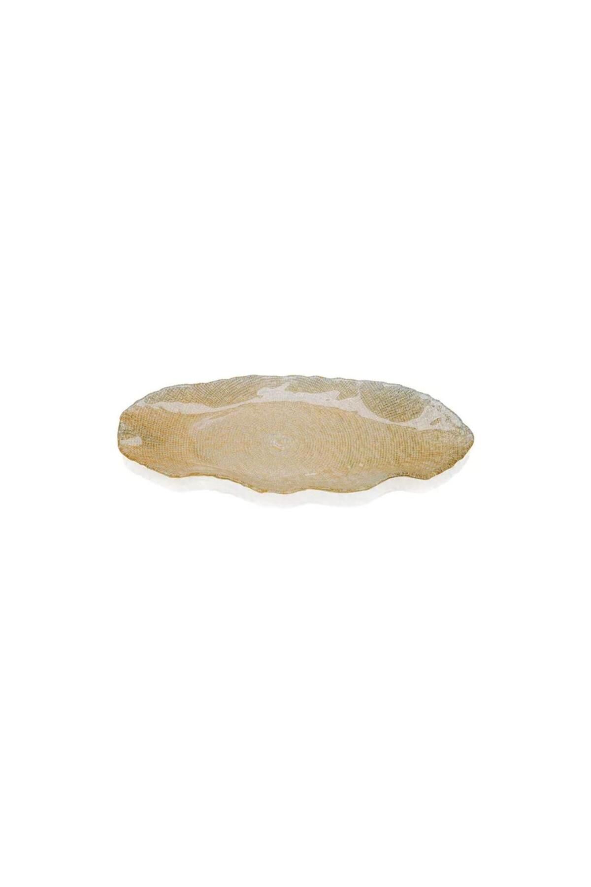 I.V.V Ivv Folıes Oval Servis Gold 52X22.5 Cm