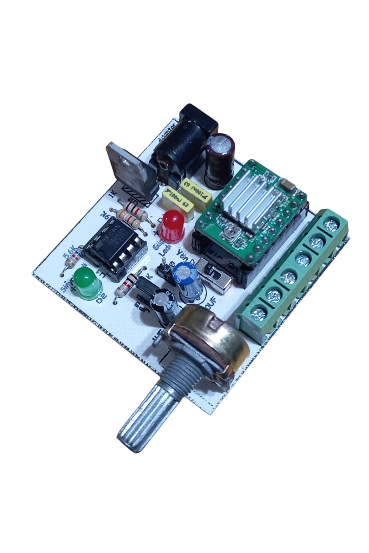 Devre Dünyası DC 8-35V 1A A4988'li Step Motor Sürücülü Hız Yön Kontrol Devresi