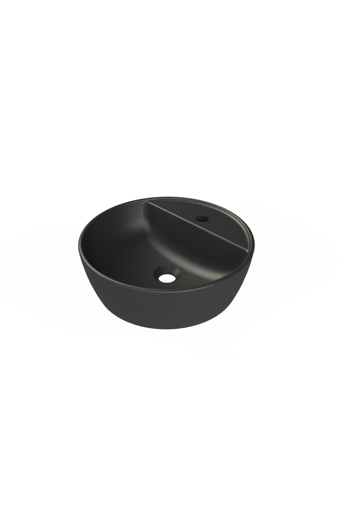 Turkuaz MAT SİYAH ONE 42 CM LAVABO (BATARYA DELİKLİ)