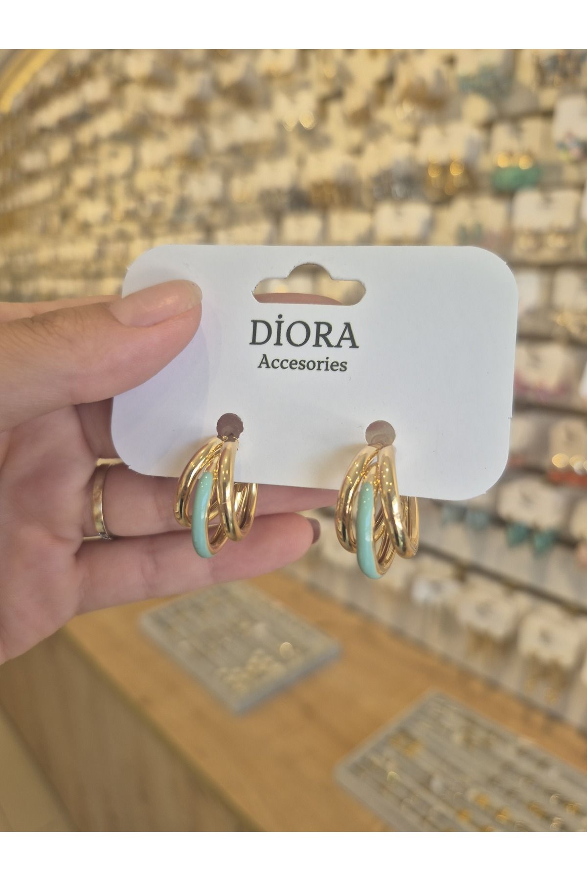 diora accesories halka çelik küpe
