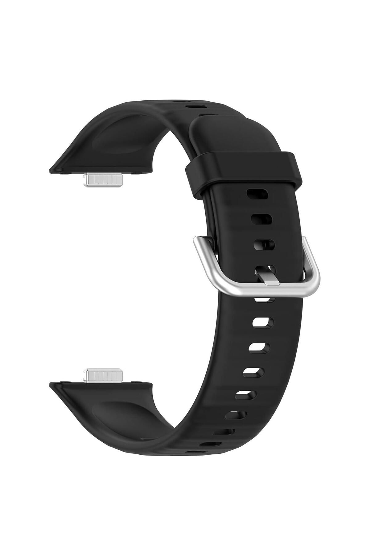 Microsonic Huawei Watch Fit 4 Kordon, Silicone Sport Band Siyah