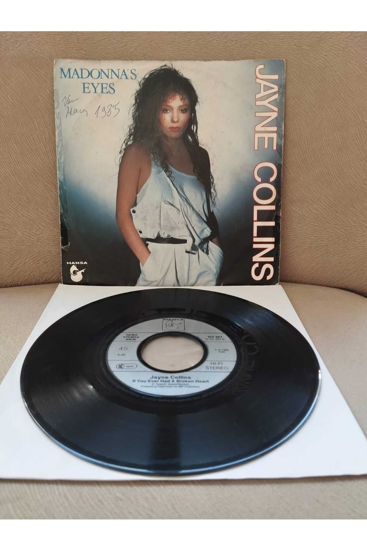 Plakperest Jayne Collins – If You Ever Had A Broken Heart - 1985 Almanya Basım 45lik Plak-2.el