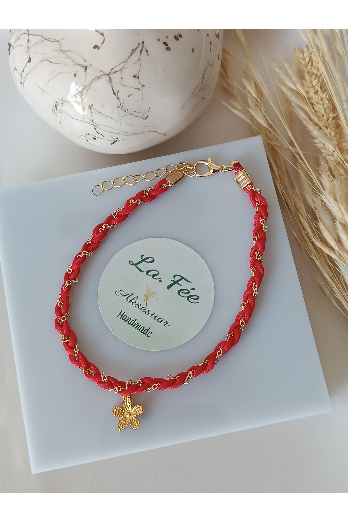 La fee aksesuar TEKLİ - Özel tasarım el yapımı örgü desen halhal