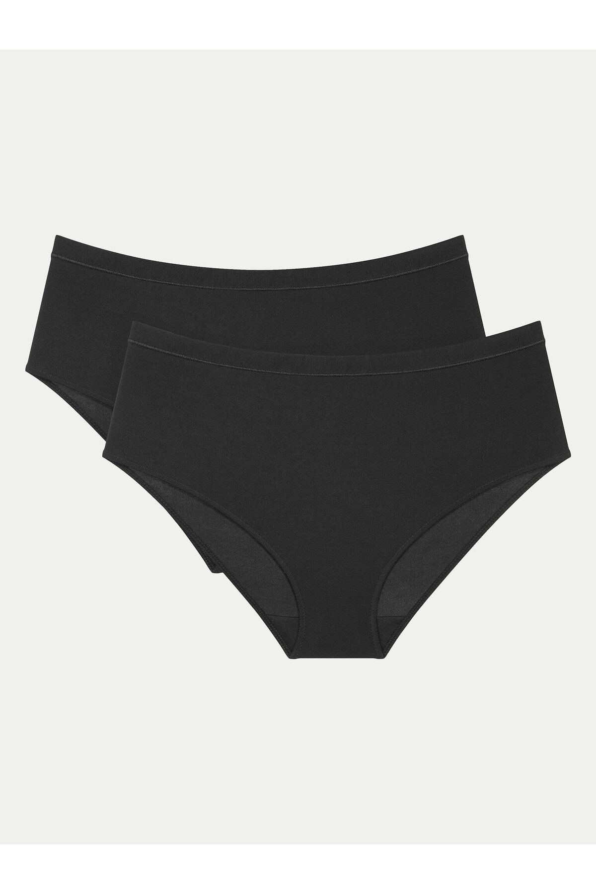 Triumph-Women's Set of 2 pairs of classic high waist briefs 10224762 Black 1
