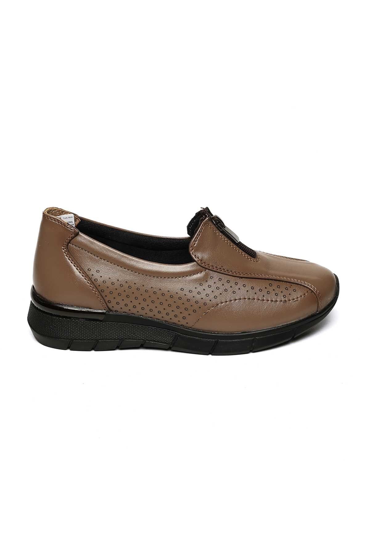 Bestello Bağcıksız Fermuar Detaylı Poli Taban Comfort 018-F226 Kadın Ayakkabı