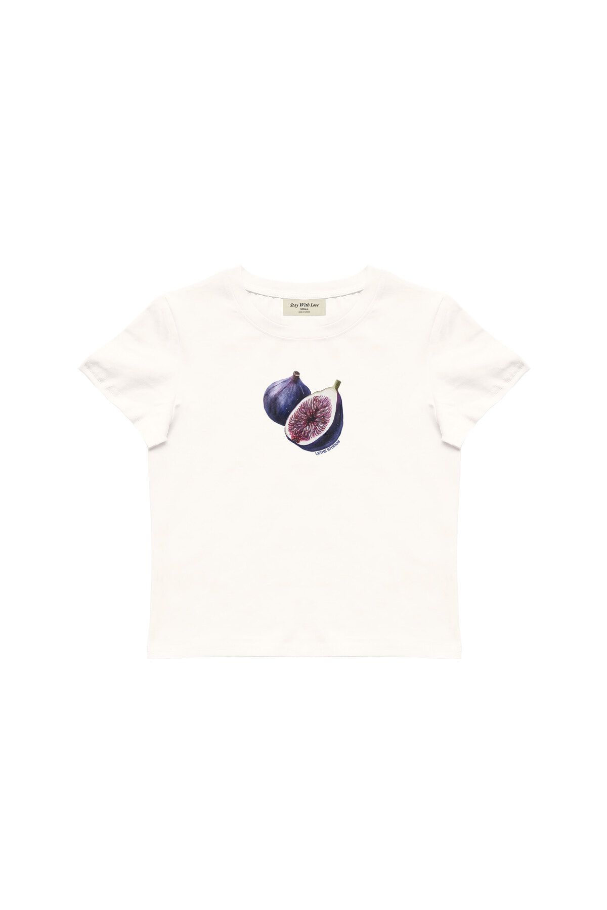 lethestudios Figs Baskılı Baby Tee Crop Top