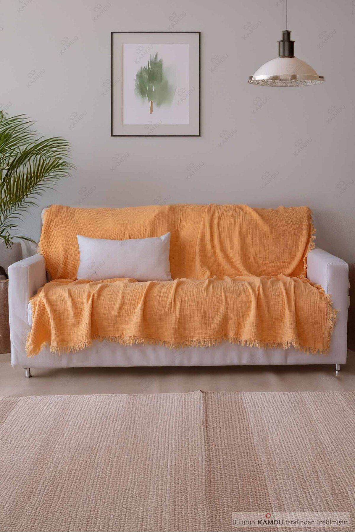 CASMAYA 160x200cm Lüks Koltuk Örtüsü, %100 Müslin Pamuk Koltuk Örtüsü, Çok Amaçlı Örtü,