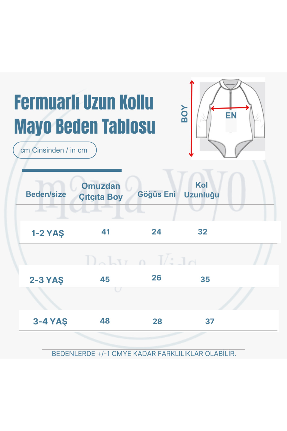 Mama Yoyo Baby Kids Önden Fermuarlı - Alttan Çıtçıtlı Mayo Kalp fotoğrafı 7 (önizleme)