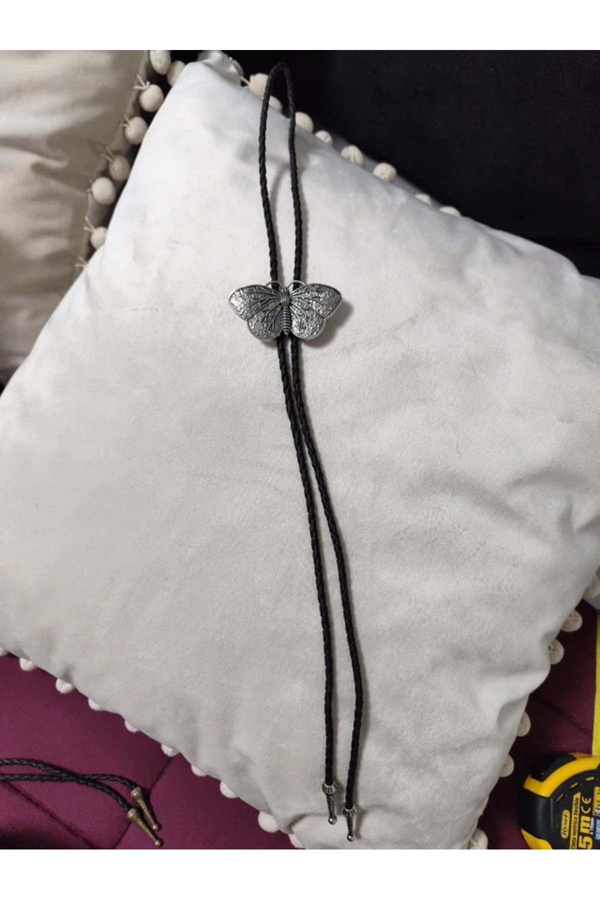 MİLALAZO Avrupa ve Amerikan Tarzı Vintage Kelebek Bolo Kravat Batı Tarzı Uzun Kolye