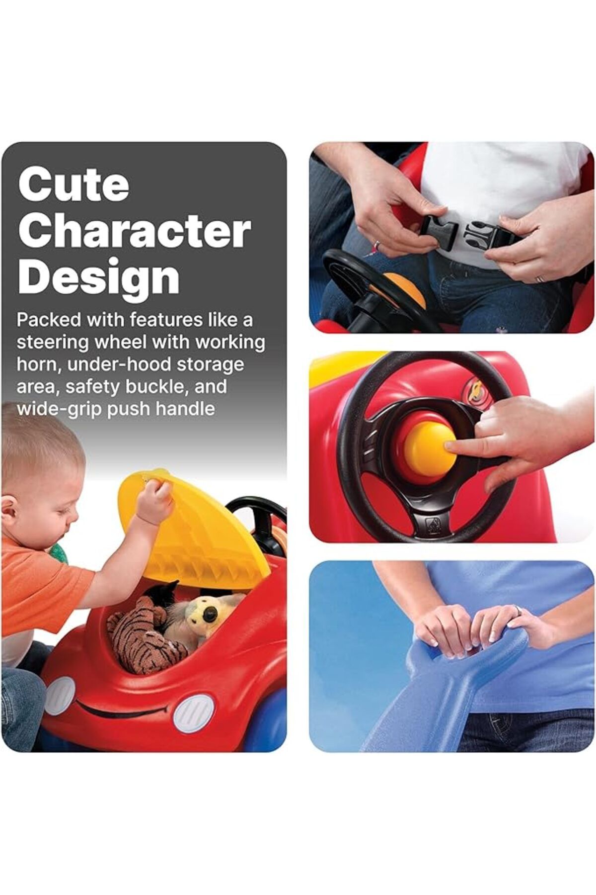 Step 2-Step2 Push Around Buggy 10th Anniversary Edition Ride-On Toy – Multicolor, 3-in-1 Design 3
