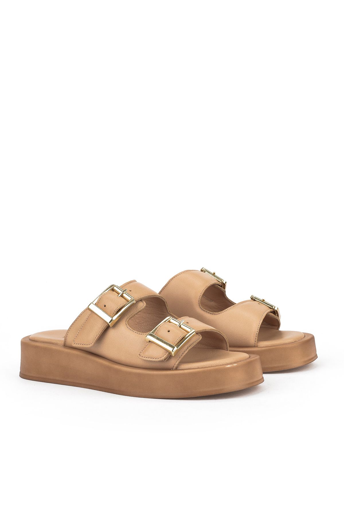 Ziya-, Women's Genuine Leather Slippers 1511032Z5009 Nude 2