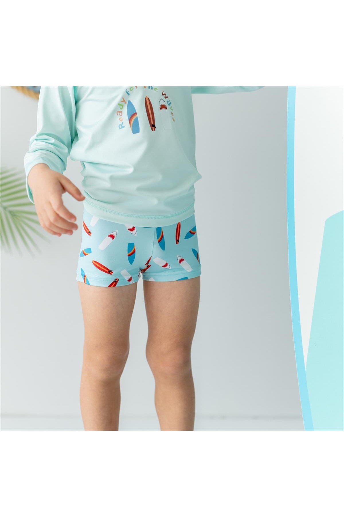 Mama Yoyo Baby Kids Uv Korumalı Uzun Kollu Mayo Seti // Surf The Waves fotoğrafı 4 (önizleme)