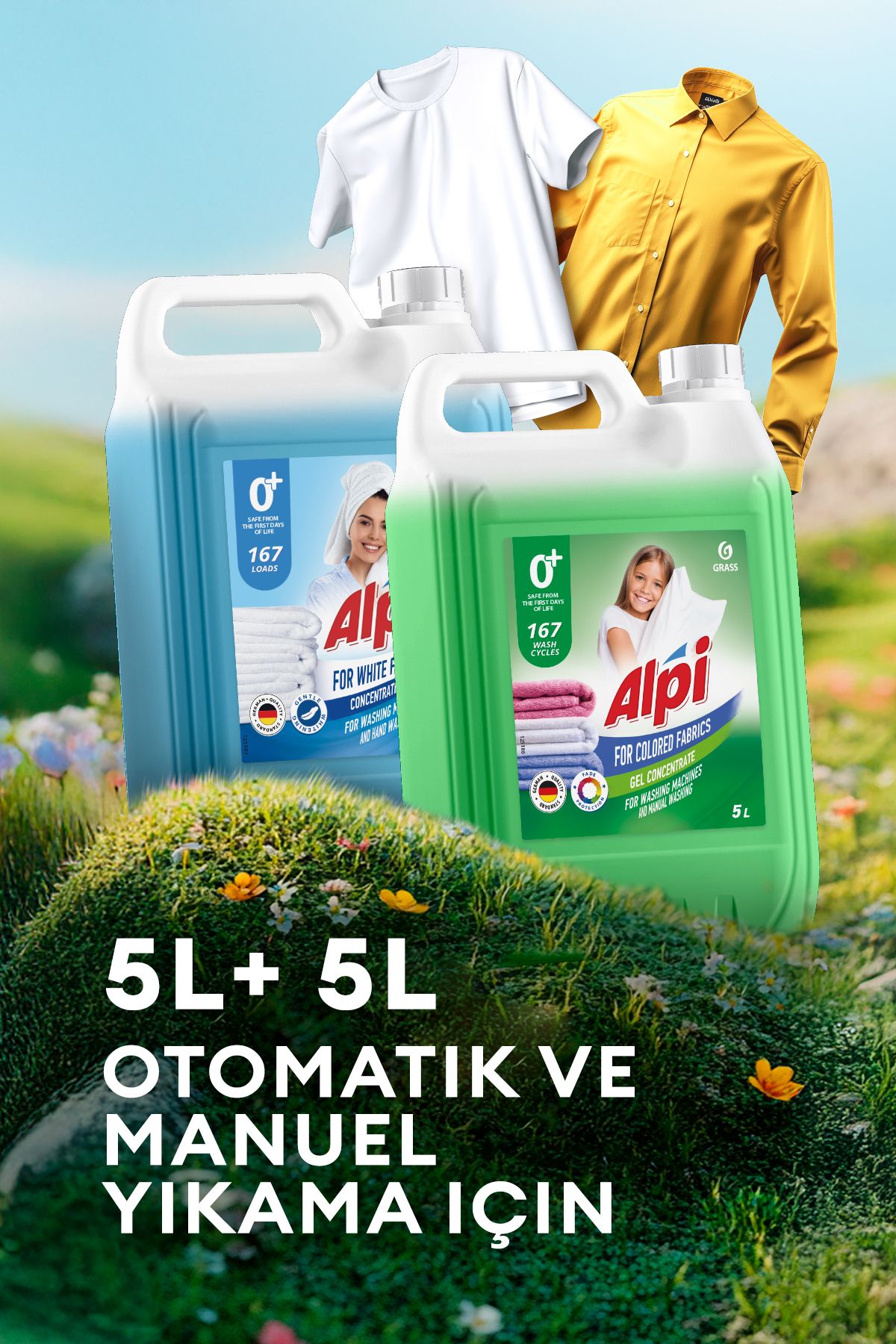 Alpi Color White 10l Konsantre Sıvı Deterjan Yıkama Beyazlatıcı & Leke Çıkarıcı Renk Koruma & Parlaklık