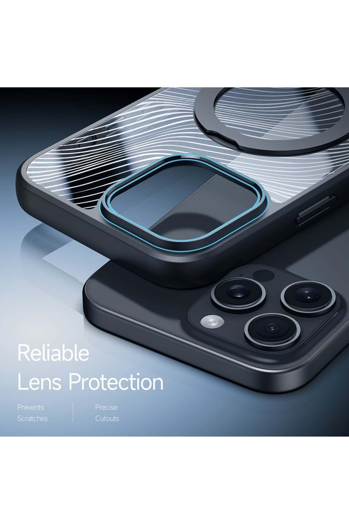 Dux Ducis-IPhone 16 Pro Case - Dux Ducis Aimo MagSafe Magnetic Stand - Black 5