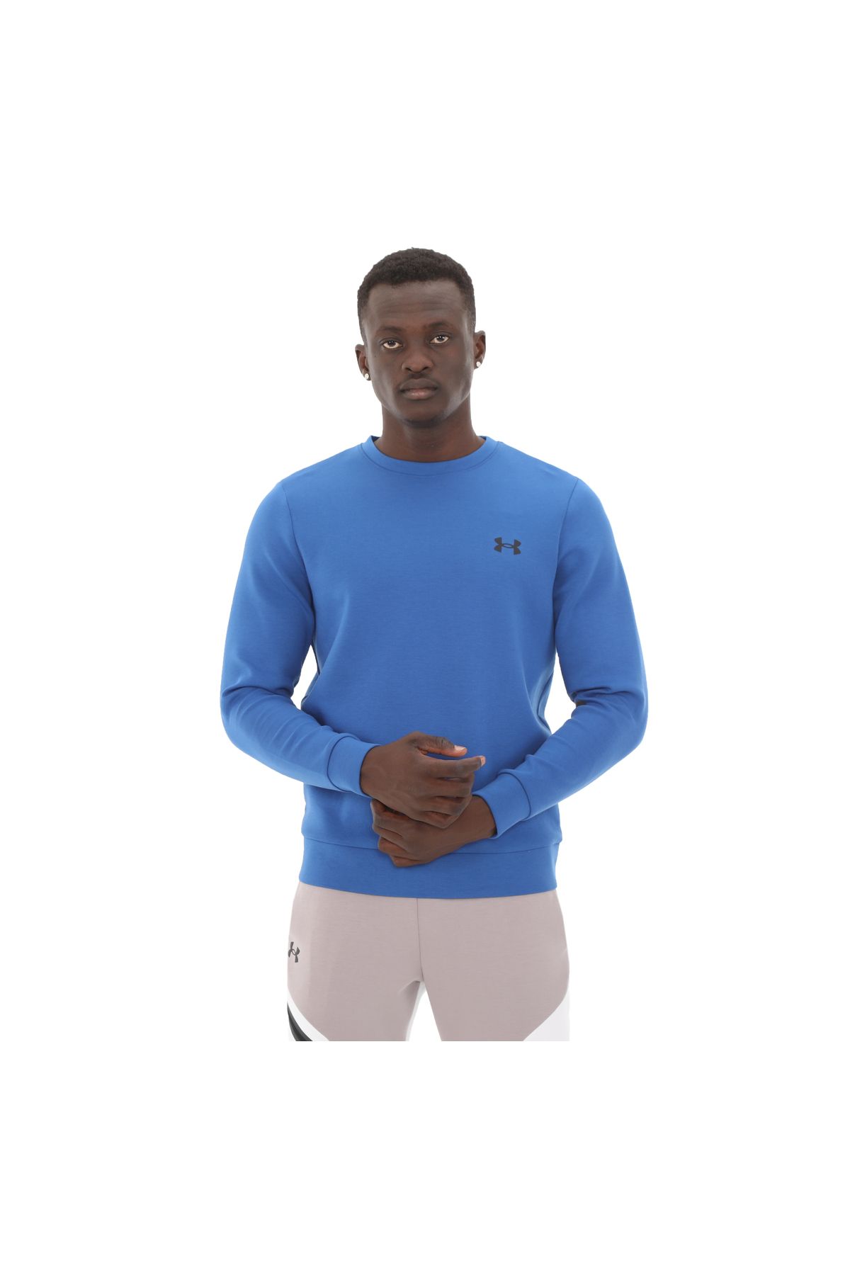 Under Armour A1389351-432-432 Under Armour Ua Unstoppable Flc Crew Eu Erkek Sweatshirt Mavi