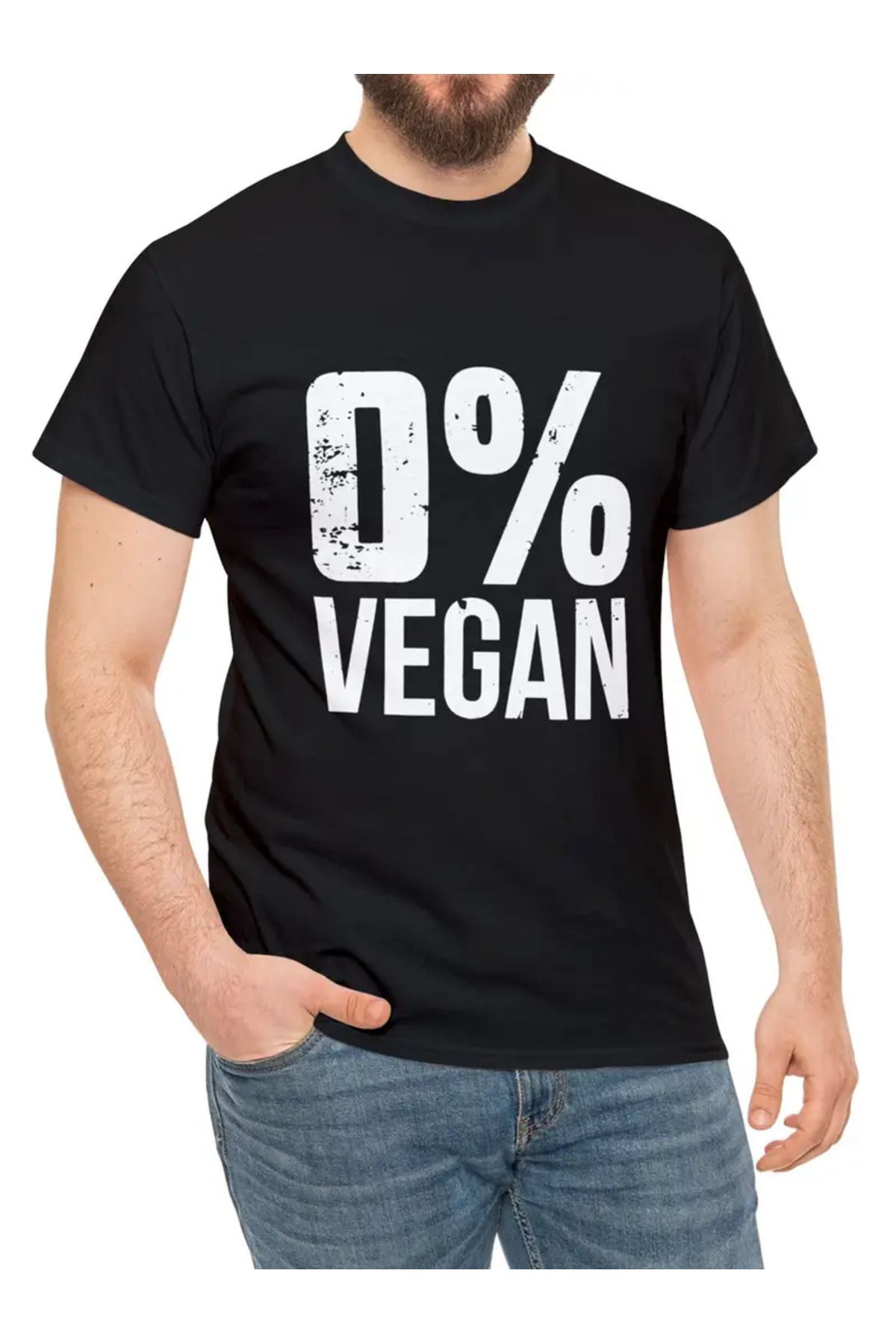LUNAVISTA 0% Vegan Baskılı Bisiklet Yaka Kısa Kol T-shirt
