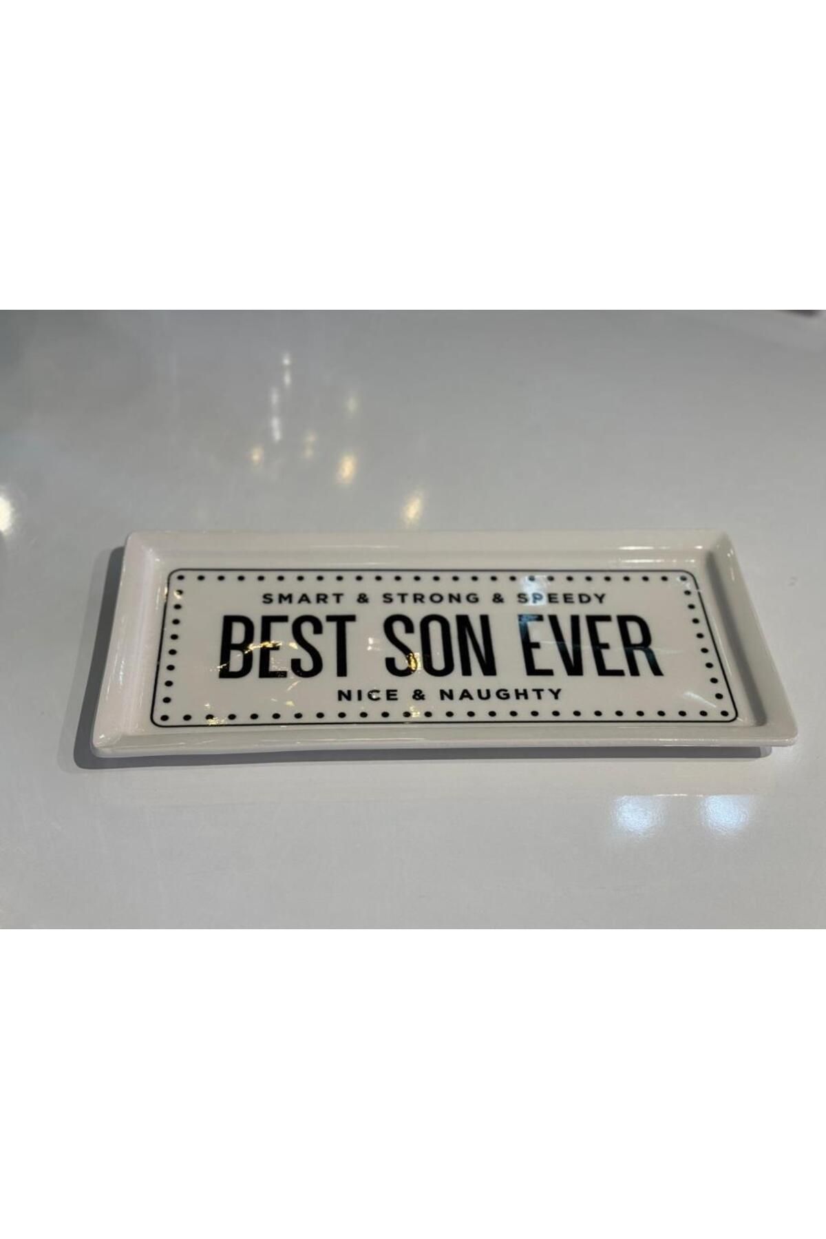 The Mia BEST SON EVER DİKDÖRTGEN SERVİS/SUNUM TABAK 35X16CM
