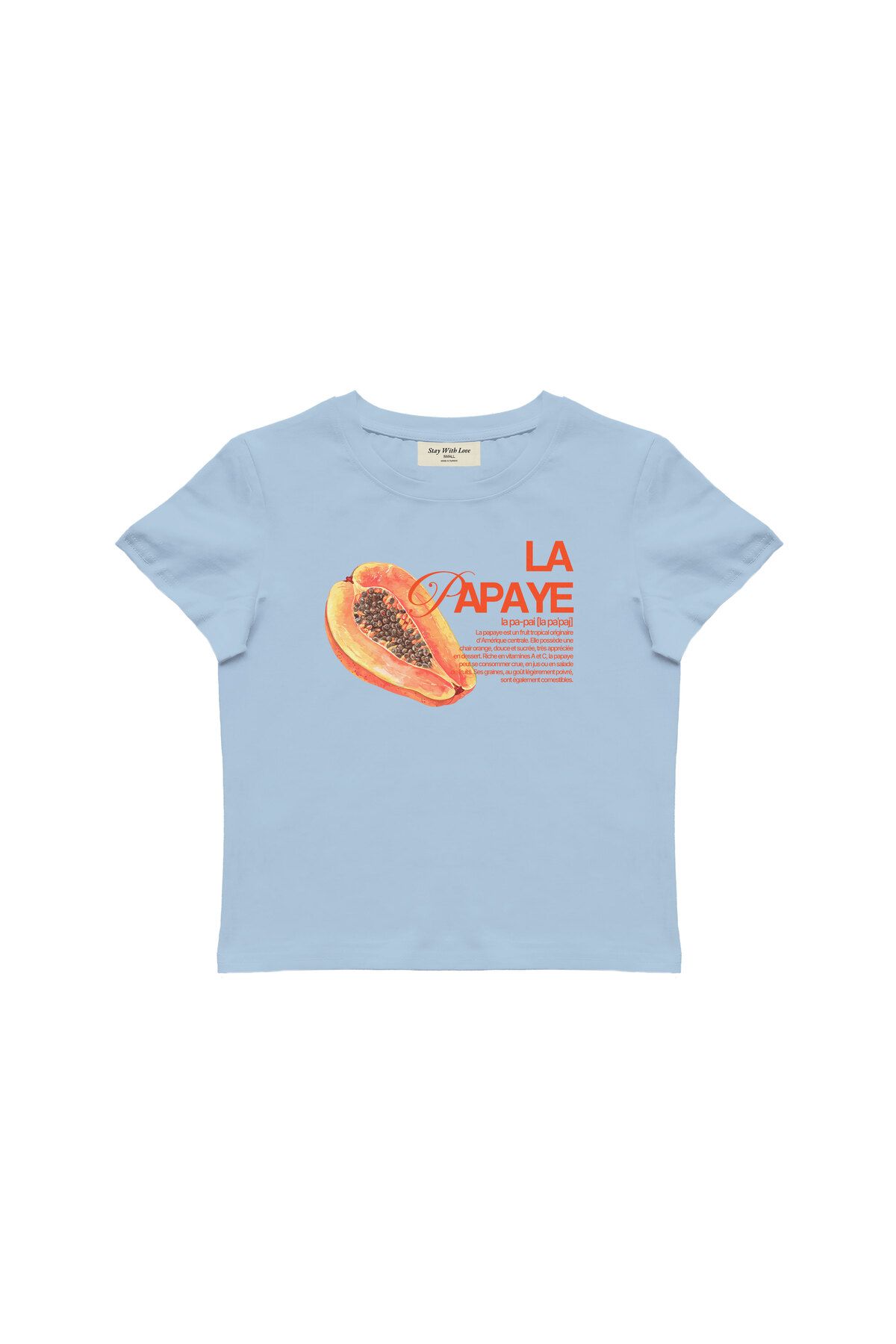 lethestudios La Papaye Baskılı Baby Tee Crop Top