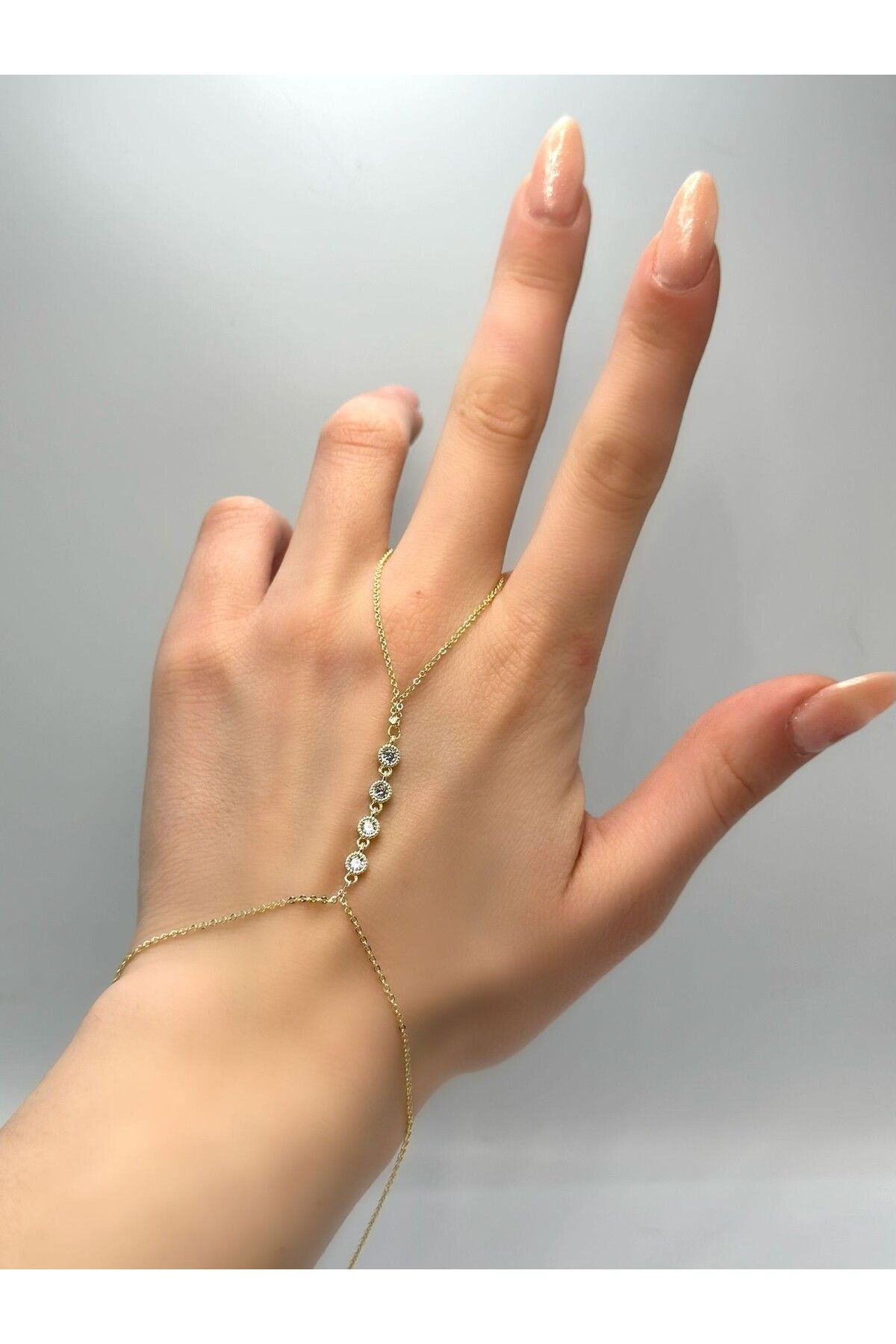 MyladyAccessoriess Tek Taş Detaylı Çelik Şahmeran
