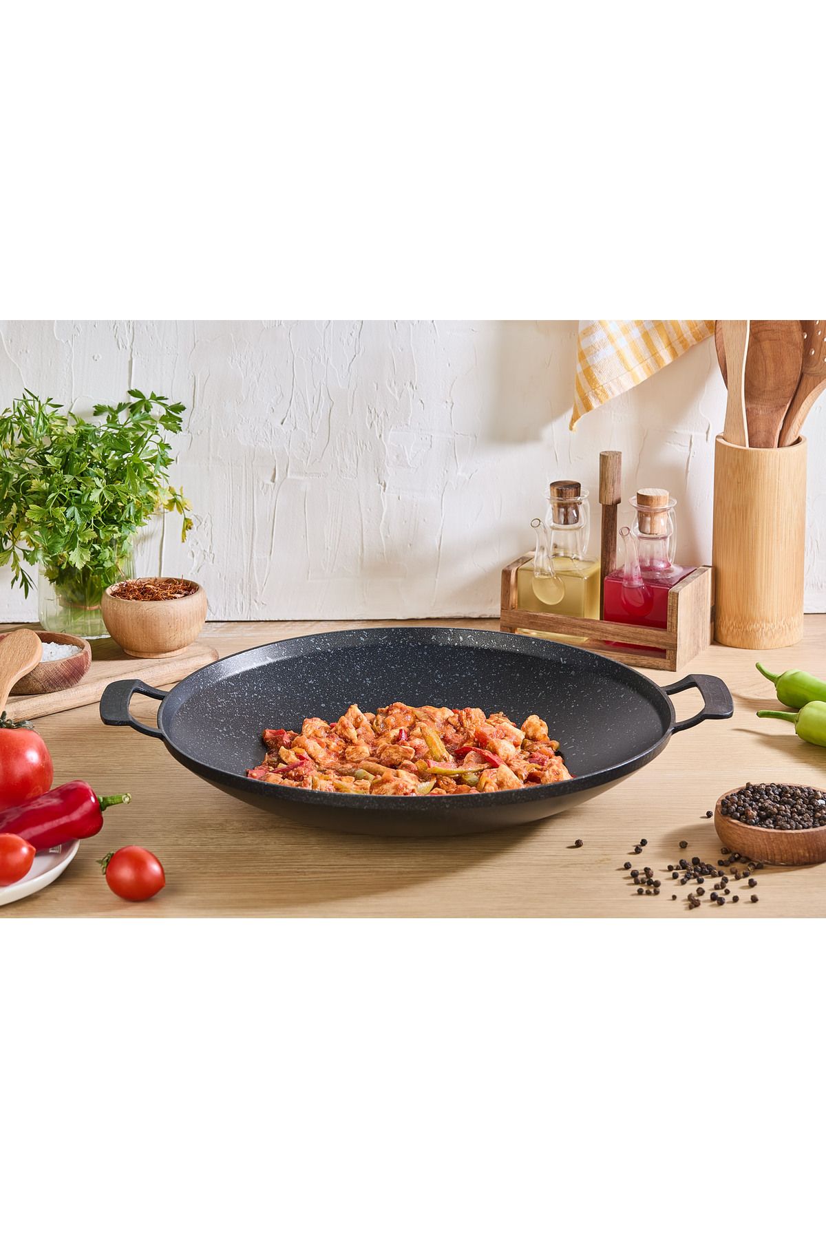 FALEZ BLACK LINE 34 CM DÖKÜM KAVURMA TAVASI
