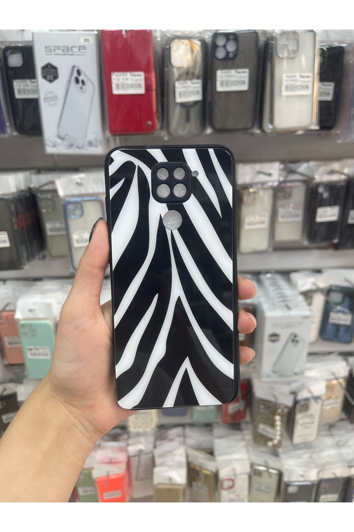 TECNOTREND xiaomi redmi note 9 kılıf desenli kamera korumalı parlak mirror kapak