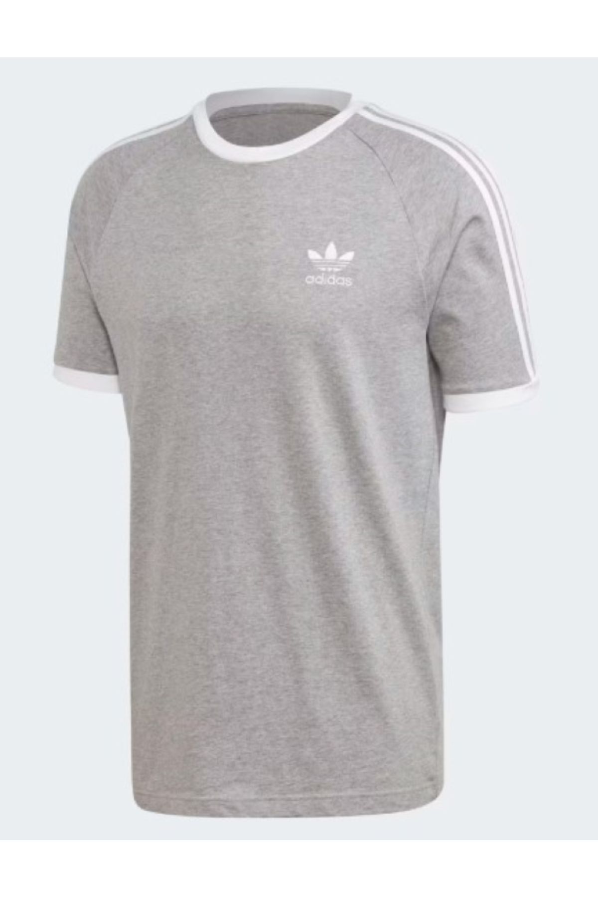 adidas ADİDAS FM3769 GRİ BEYAZ ÇİZGİLİ TSHİRT