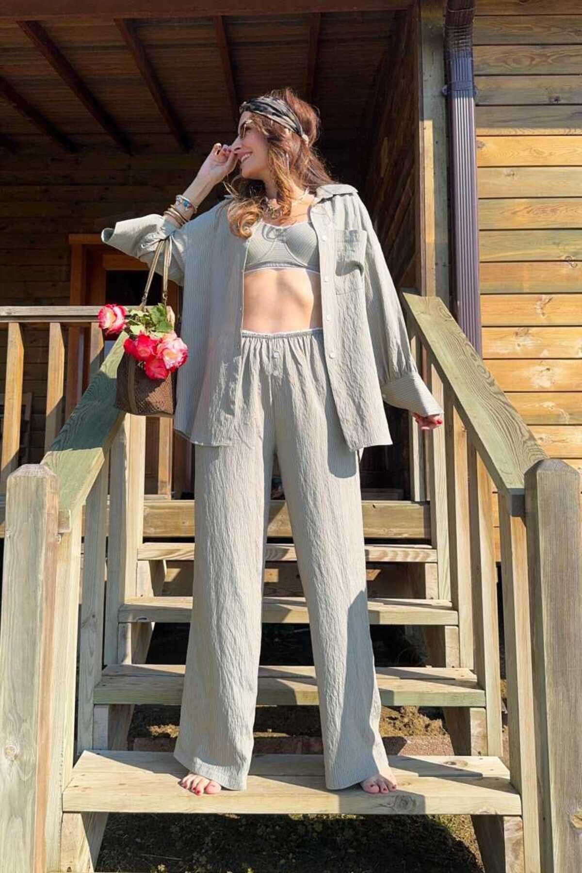 Clothing palette DANTEL DETAYLI SOFT ÜÇLÜ TAKIM