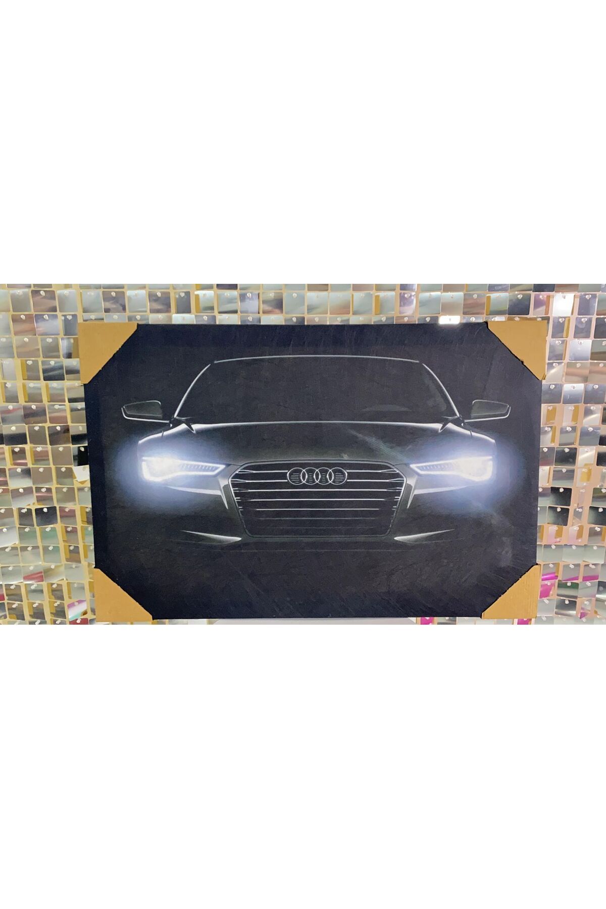 ÖZAY HOBİ EVİ ARABA ÖN FAR PANJUR DEKORATİF TABLO ---- EN:60cm -- - - -- BOY:40cm