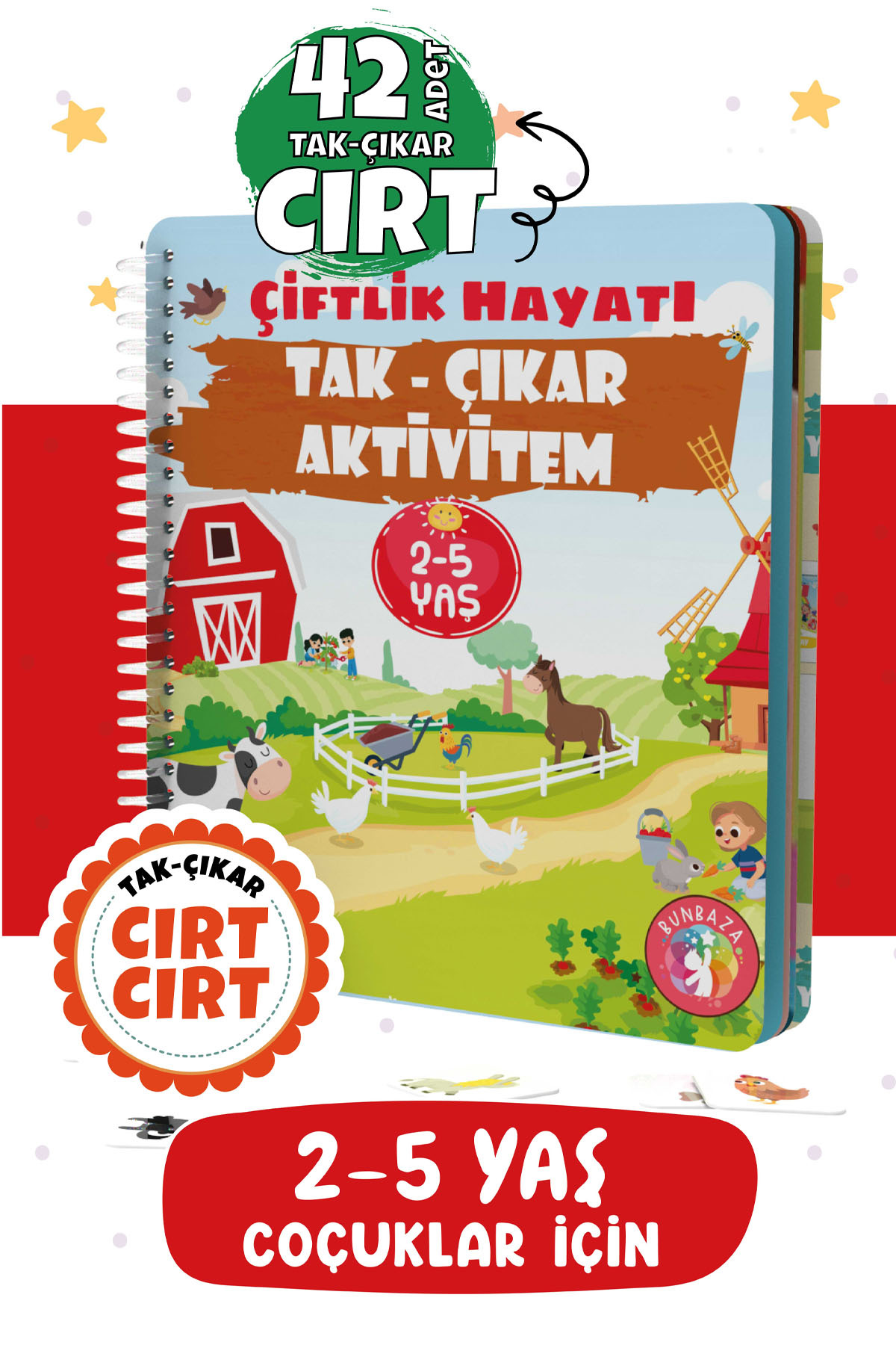 Bunbaza Okul Öncesi Erken Öğrenme Eğitici Set, Cırtlı Kitap ve İlk Zeka Kartlarım Set 2 fotoğrafı 3 (önizleme)