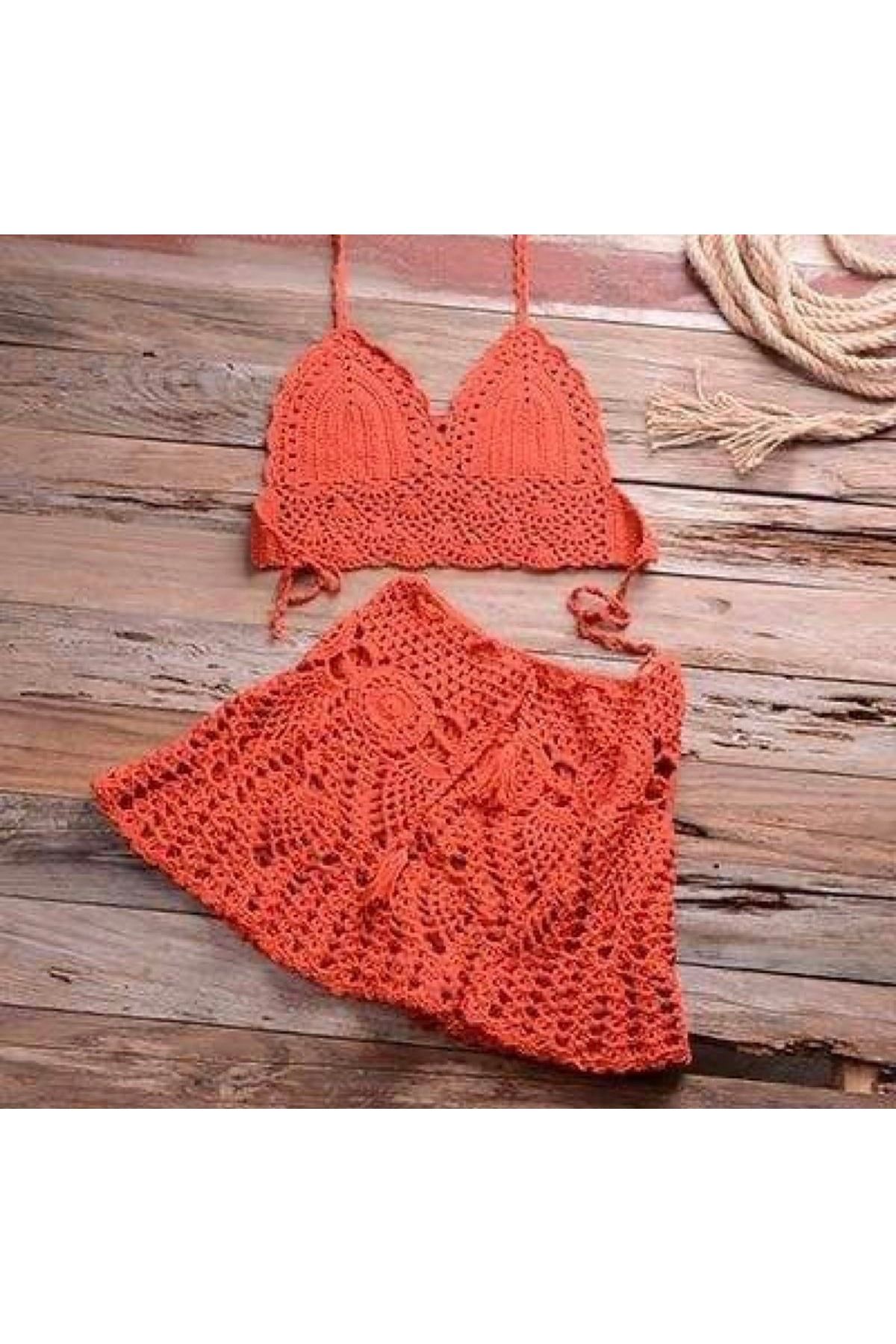 ZAHandmade Yaz modeli el örgüsü takım