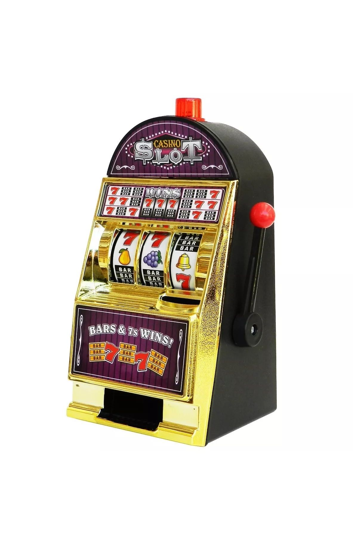 ehobim Minyatür Çalışır Işıklı Slot Makinesi Kumbara 23cm