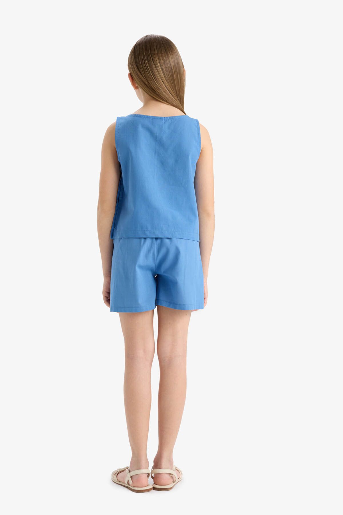 DeFacto-Light Blue Girl's Top and Bottom Set E4597A8/Be196 8