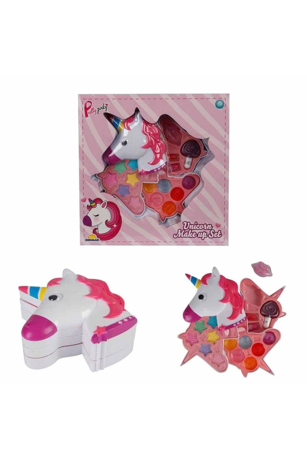 Sunman Unicorn Şekilli 3 Katlı Makyaj Güzellik Seti