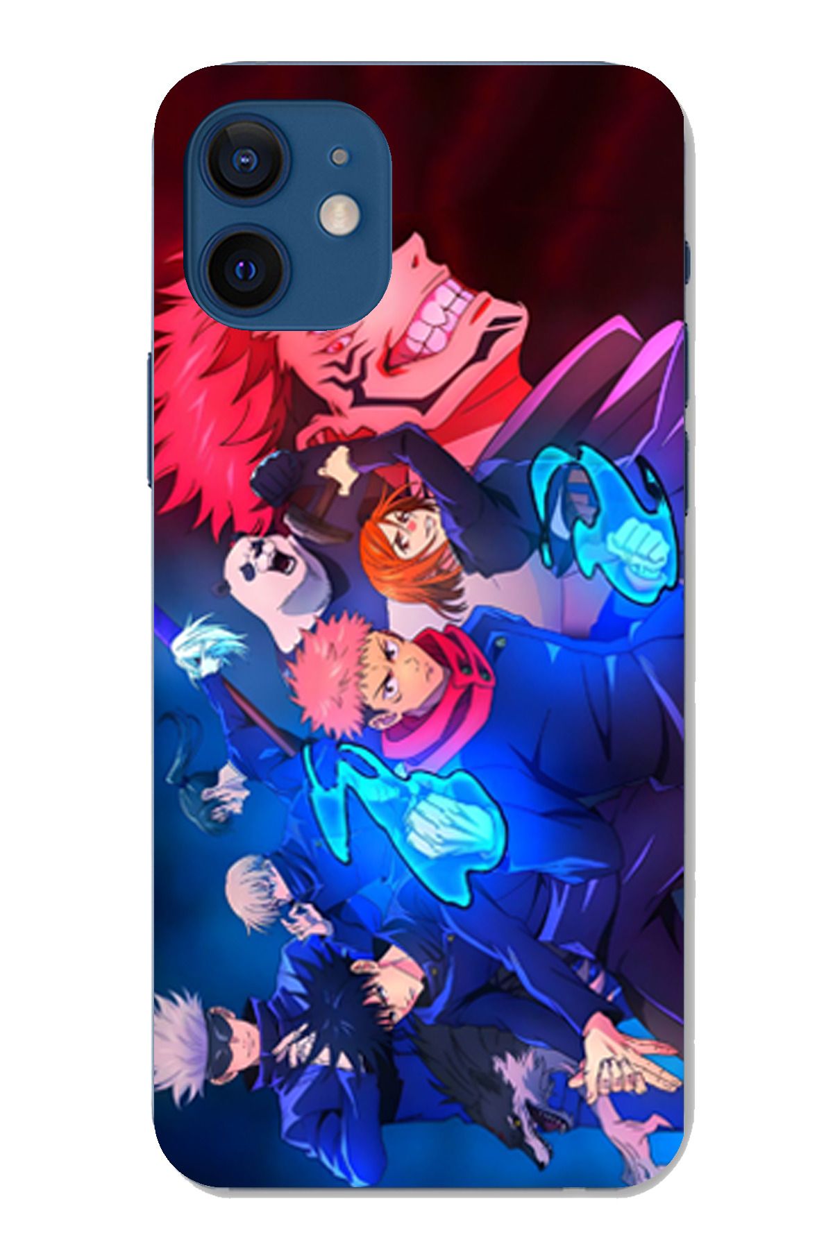TechTree iPhone 12 Uyumlu Jujutsu Kaisen Şeffaf Silikon Kılıf