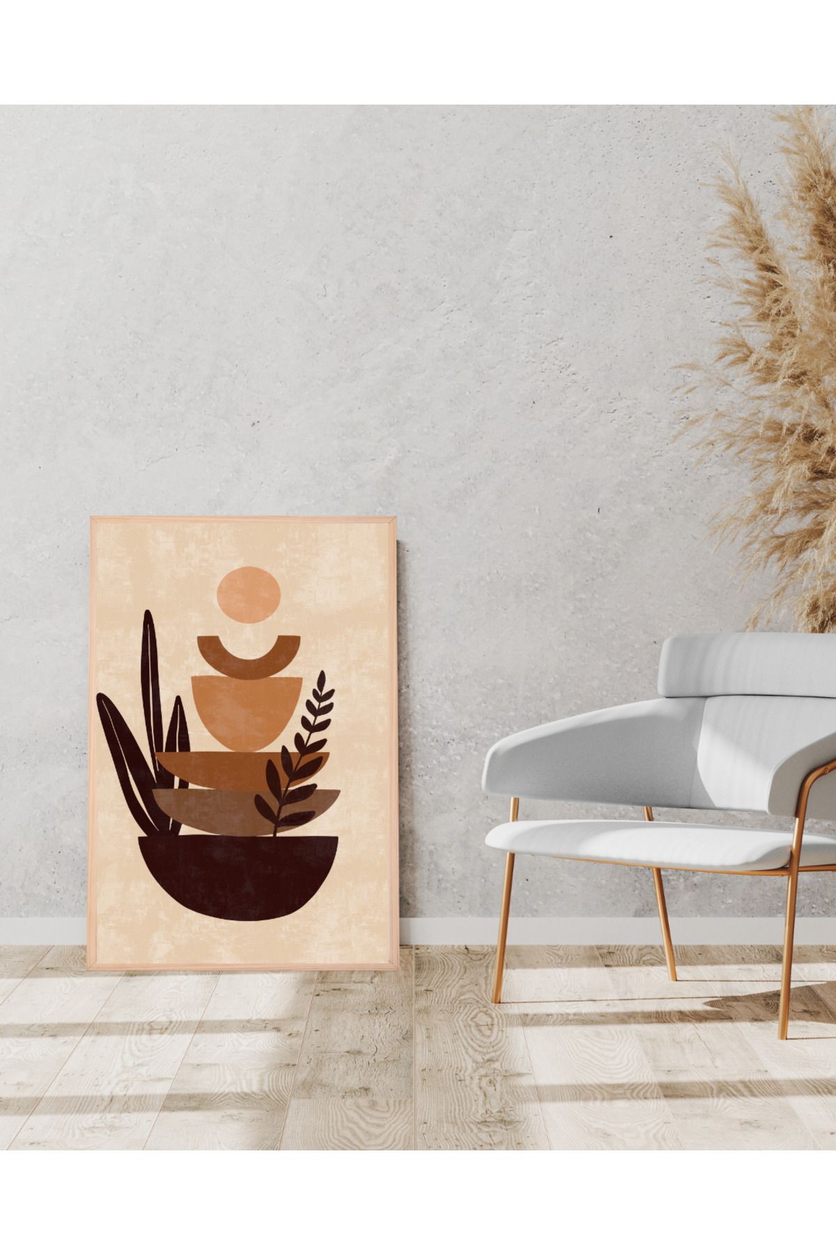Tuba Decor Tek parça Ahşap Çerçeve Görünümlü MDF Tablo