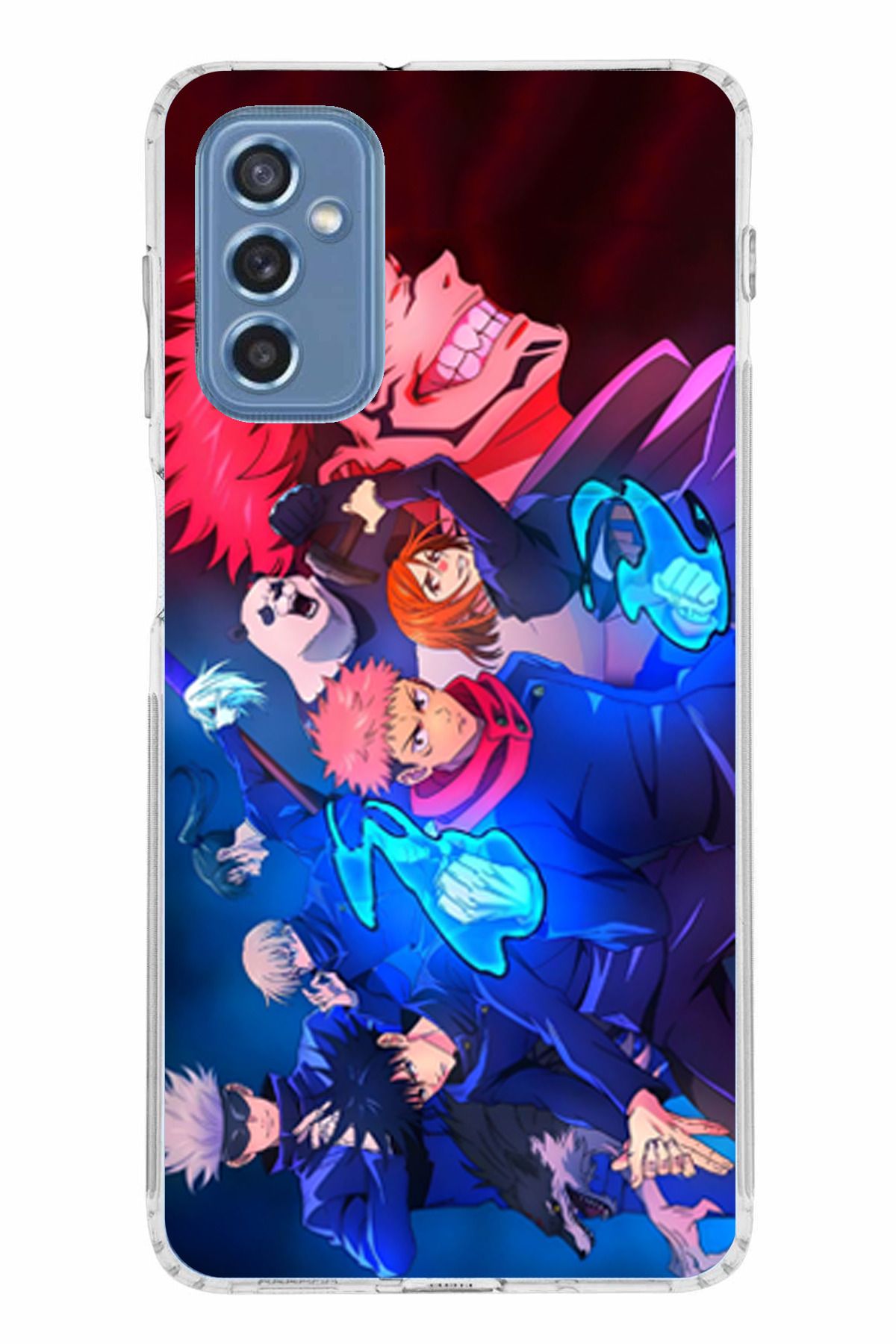 TechTree Samsung Galaxy M52 Uyumlu Jujutsu Kaisen Şeffaf Silikon Kılıf