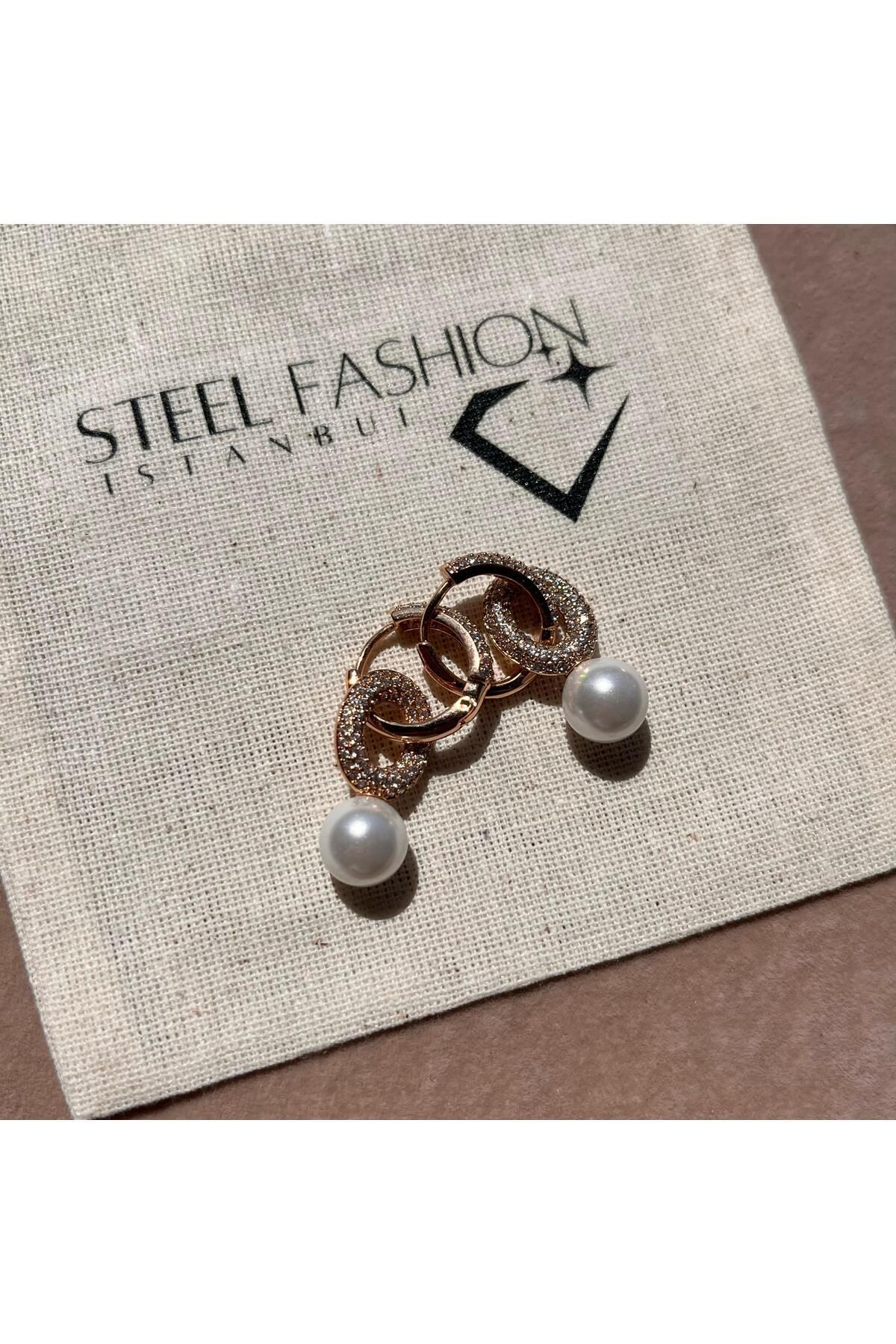 Steel Fashion İstanbul Zirkon Küpe
