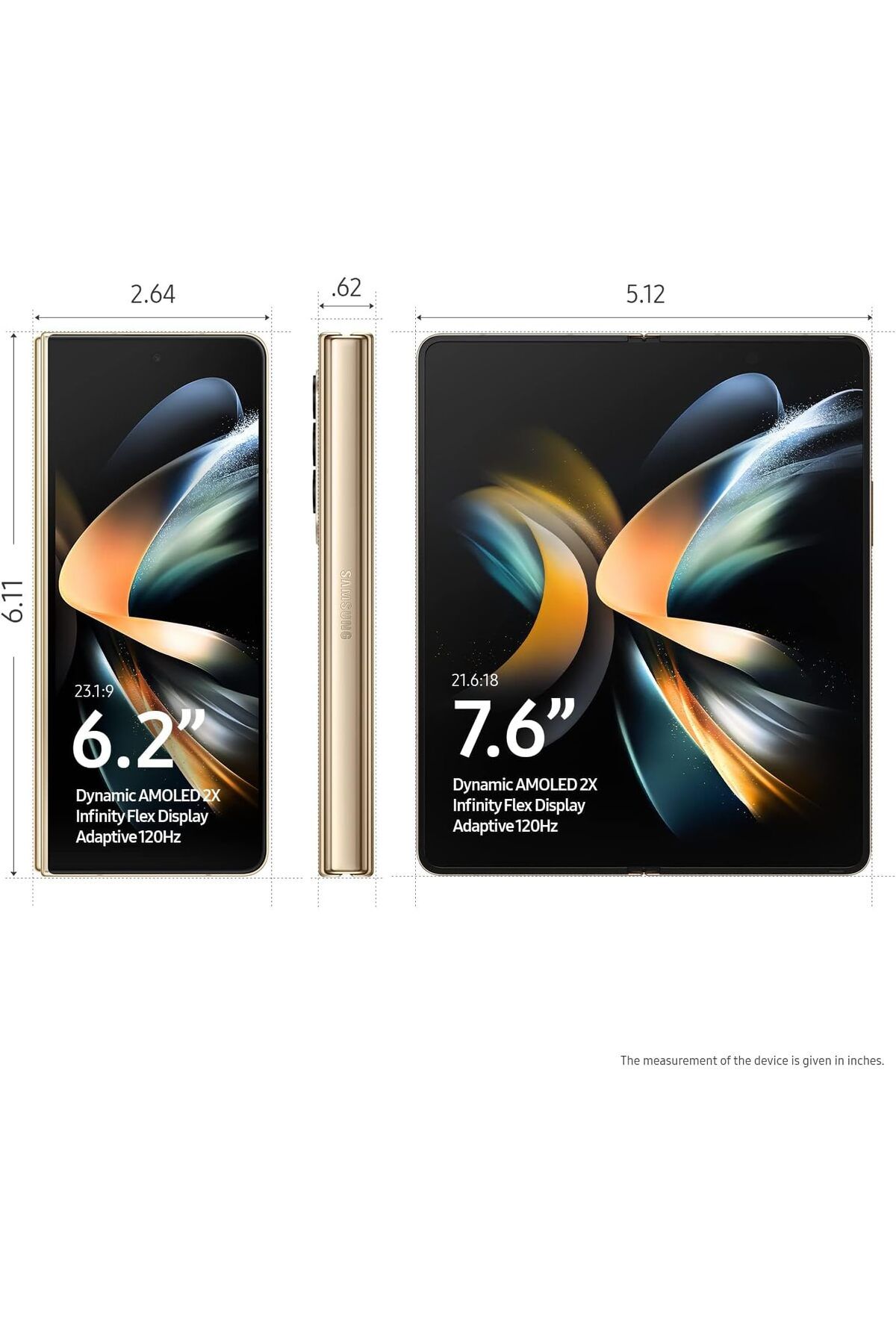 Samsung-Galaxy Z Fold 4 Cell Phone, Factory Unlocked Android Smartphone, 512GB, Flex Mode, Hands Fre 5