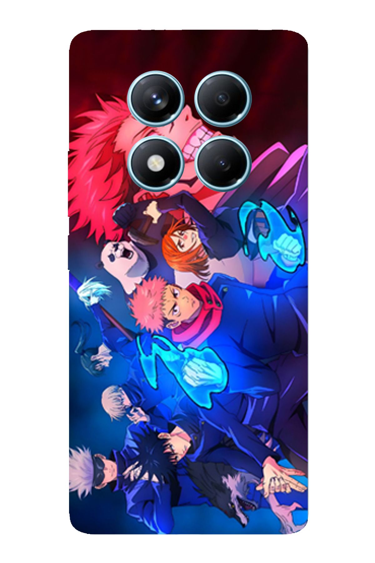 TechTree Redmi Note 14 Pro 4G Uyumlu Jujutsu Kaisen Şeffaf Silikon Kılıf