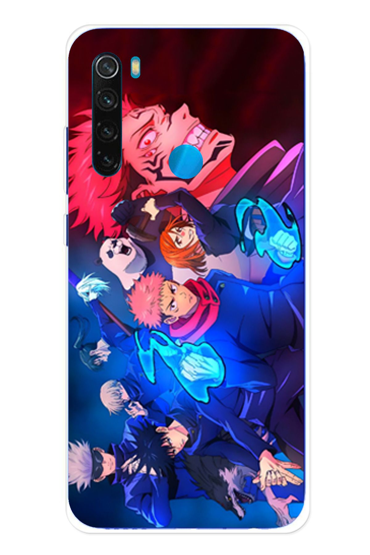 TechTree Redmi Note 8 Uyumlu Jujutsu Kaisen Şeffaf Silikon Kılıf