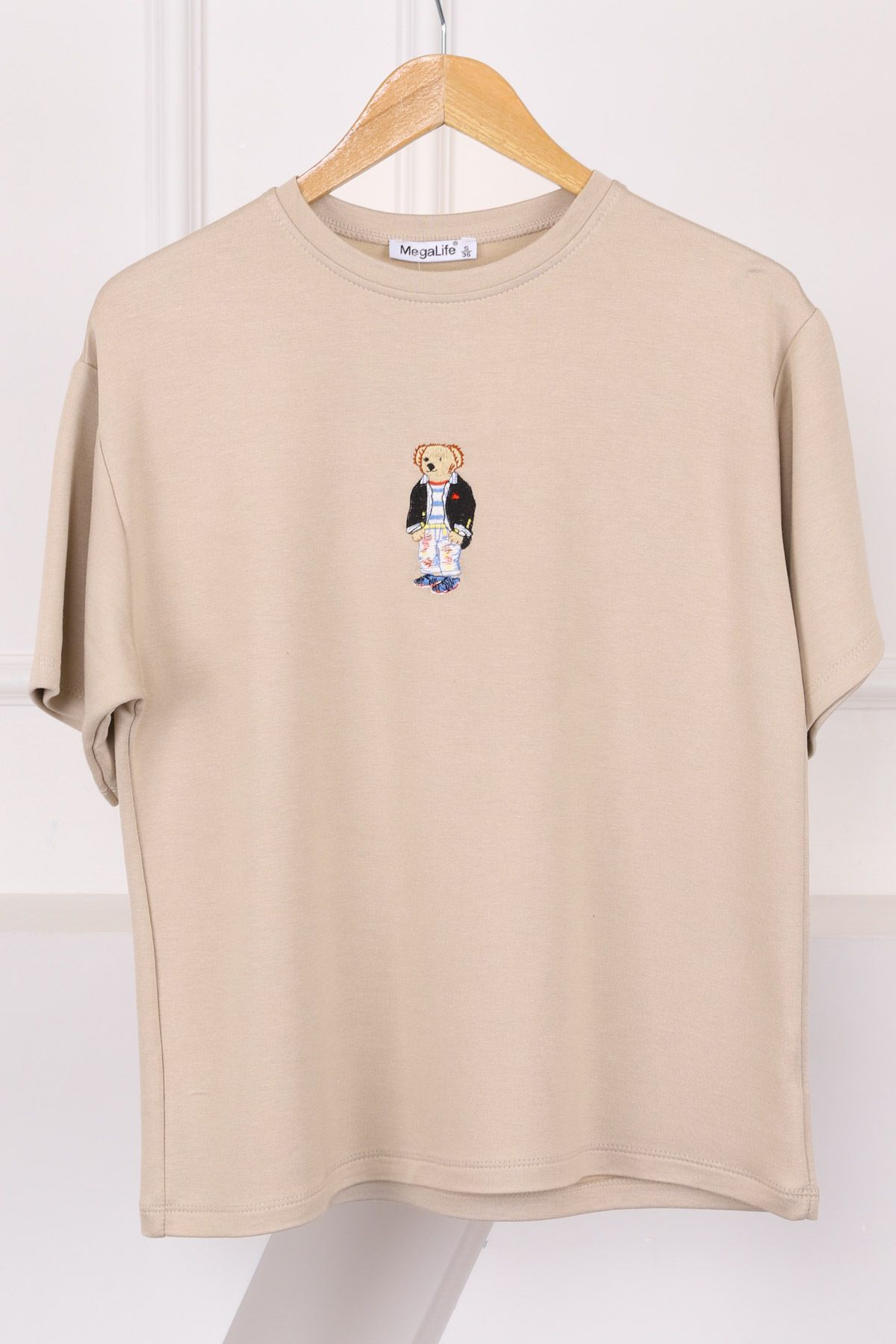 İmajButik Taş Nakışlı Modal Kısa Kol T-Shirt
