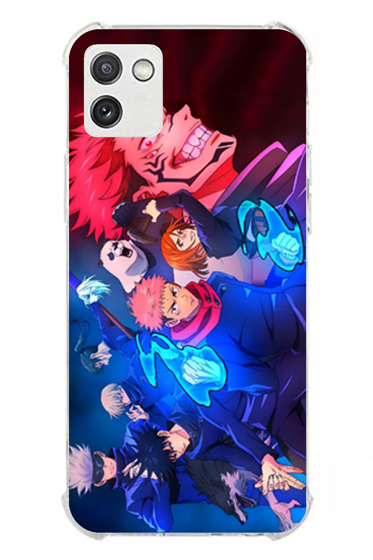 TechTree Samsung Galaxy A03 Uyumlu Jujutsu Kaisen Şeffaf Silikon Kılıf