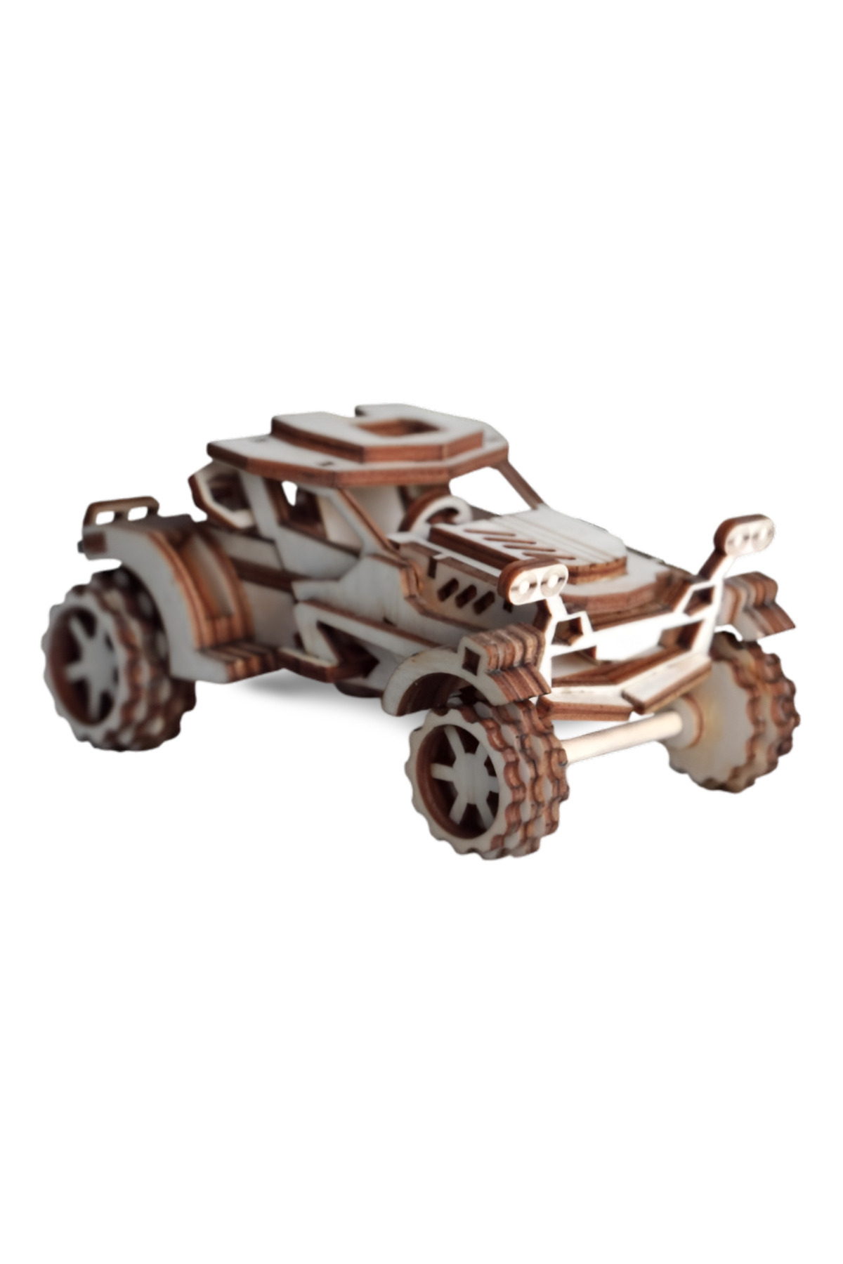 SEINOミニカー 3台、Nゲージサイズ6台、ペーパークラフト付きセット販売。 ALGWOOD Ahşap Off-Road Araba Maketi - 73 Parça 3D Puzzle - Mini